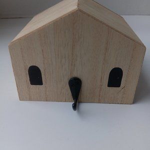 Wood Stocking Holder Rustic Distressed Style Natural